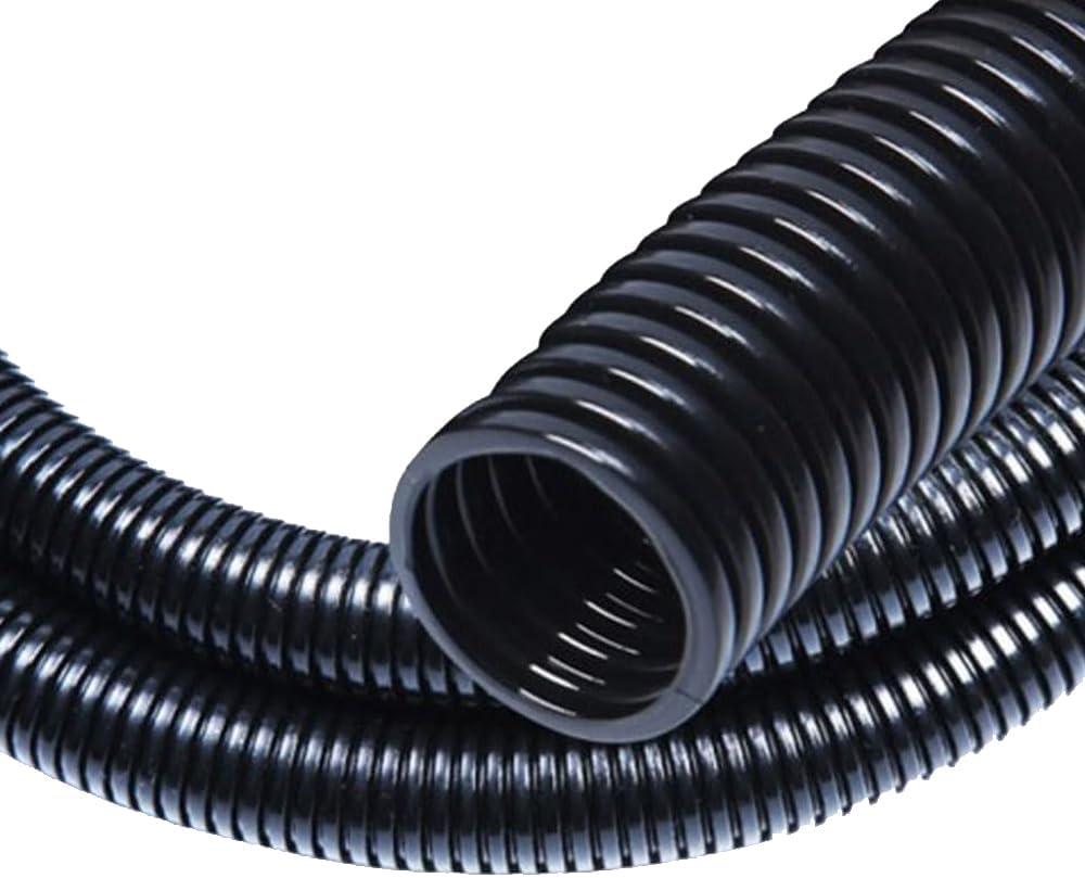 30 FT 1/4 Wire Loom Split Tubing,Dog Cat Cord Protector,Split Wire Loom Tubing Wire Conduit Black (30FT 1/4")