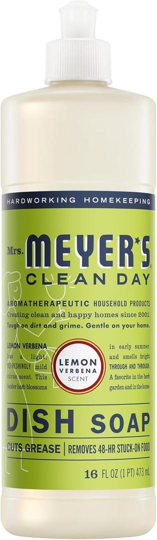 MRS. MEYER'S CLEAN DAY Liquid Dish Soap, Lemon Verbena, 16 fl. Oz