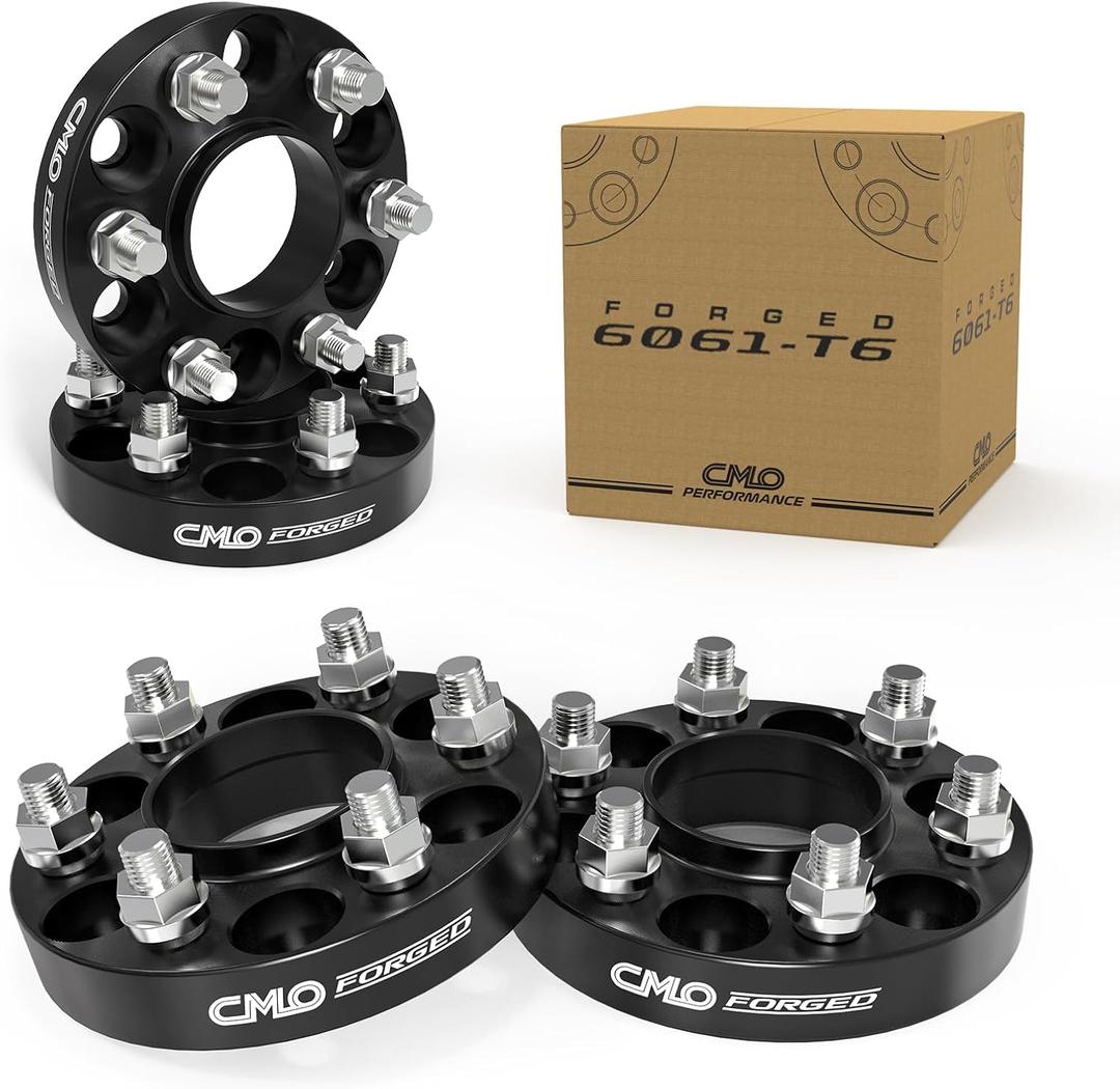 Customadeonly 6x135 Wheel Spacers for F150 2015-2025,Black (1 Inch Thick) Hubcentric True Forged for Expedition,Navigator 2015-2025 with M14x1.5 Studs(4pcs 87.1mm Hub Bore)
