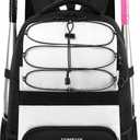 COMECOI Softball Bag, Lightweight Baseball Backpack with Shoes Compartment, Baseball Bat Bags with Fence Hook for TBall Bat & Equipment, for Batting Mitten, Helmet, for Girls, Boys, Youth, Adults (White & Black)