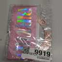 PQRUU Glitter Birthday Sash, Tiara and Rhinestone Headband Set - Pink Birthday Accessories for Her