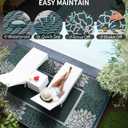 COCOER Floral Outdoor Rug 8x10 Reversible Waterproof Patio Rug - Quick Dry - Comfortable & Soft - Suitable for All Weather - Easy Clean (Tealwhite)