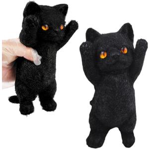 Big Hand Painted Cat Squishy ToysLarge Cute Ultra Soft Kitty Squeeze Fidget Toys for Stress Relief ,Kawaii Squishies Sticky Animal Toys for Adults Kids,Decompression Sensory Balls Toys for Autism