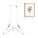 Boloyo 60-Degree Angle Acrylic Plate Display Stand , 3 Inch 2PC Clear Acrylic Display Holder Easel Base for Home Office Kitchen School Art Display White
