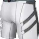 CHAMPRO Wind-up Compression Sliding Shorts with Cup (White)