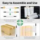 Stretch Film, HERKKA Stretch Wrap with Handles Industrial Strength, Moving Wrapping Plastic Roll, Shrink Wrap for Pallet Wrap, 15" x 1000 Feet, 4 Pack, 60 Gauge