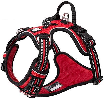 TRUE LOVE Dog Harness No Pull Nylon Reflective Pet Harness Adjustable Comfortable Control Step-in Brilliant Colors Truelove TLH56512 Red S