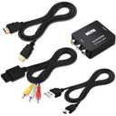 COMeap AV to HDMI Converter, N64 AV Cable for Nintendo 64 / Gamecube/Super Nintendo SNES, RCA to HDMI Converter with USB Power and HDMI 4K Cable, Support TV with RCA or HDMI Input 6FT(1.8M)
