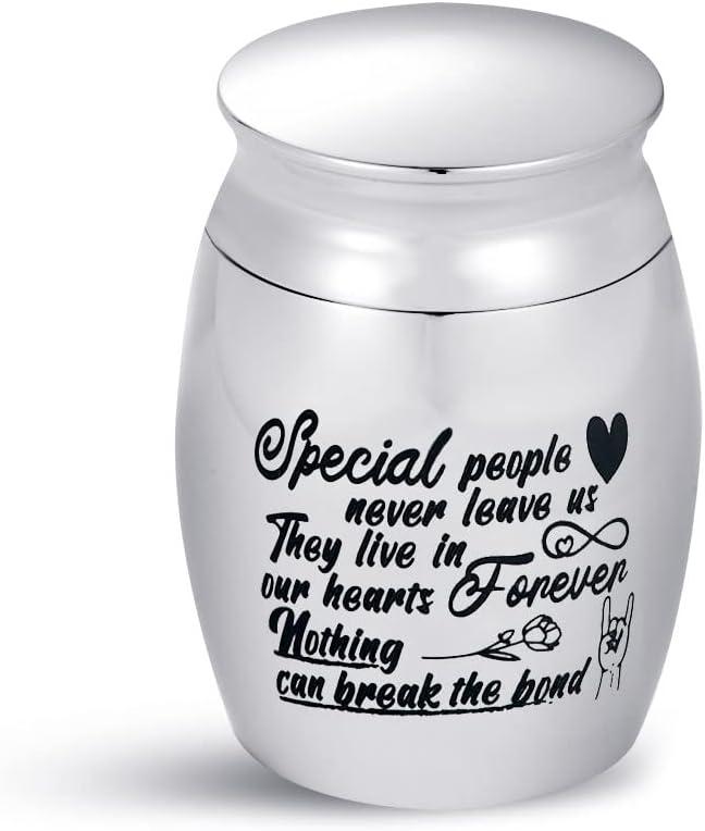 Mini Cremation Urns for Human Ashes Infinity Love Rose Flower Heart Peace Love Keepsake for Mother Mom Women Men Memorial Funeral Holder (Special people never leave us...)