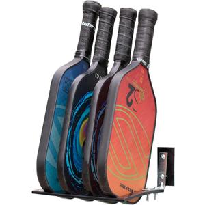 Pickleball Paddle Rack - Pickleball Holder  Holds 4 Paddle with Option to add More. Heavy-Duty Paddle Holder All Weather. Easy Instalation Hardware Included.