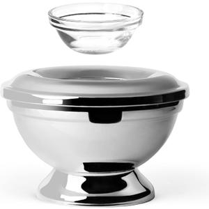 MARKY'S Glass and Metal Caviar Server Set - Single Serving  Premium Roe Chiller