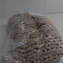 Bigacogo Chunky Knit Throw Blanket for Couch, 40x80 inches, 100% Hand Knitted with Thick Jumbo Chenille Yarn, Cozy Soft Large Rope Knot Cable Crochet Blankets for Sofa Bed Living Room, Taupe