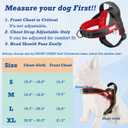 Soft Dog Harness Medium Sized Dogs No-Pull Escape-Proof Front Clip Dog Harness  Adjustable Reflective Padded Vest with Handle & Quick-Release Buckle, Black/Red, M