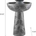 Glitzhome Water Fountain Outdoor, Outdoor Fountain with Lights & Pump, 26" H 2-Tiered Polyresin Bird Bath Fountain Waterfall Floor-Standing Water Feature for Garden, Yard, Patio, Home Decor