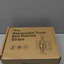 2PCS Retractable Tie Down Straps for 2015-2025 Ford F150, Retractable Ratchet Straps 10 Ft Self Retracting Tie Down with Boxlink Plates Mounted Brackets Bed Mount Heavy Duty Bolt on