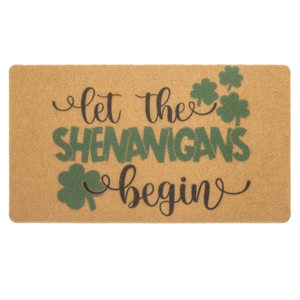 St.Patricks-Day-Welcome-Doormat for Spring-Outdoor - Lucky-Shamrock-Absorbent Soft-Front-Door-Mat with Non-Slip for Irish Home Decor17x29 inch