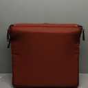 Classic Accessories Montlake Water-Resistant 21 x 19 x 3 Inch Rectangle Outdoor Seat Cushion, Patio Furniture Chair Cushion, Heather Henna Red, Outdoor Cushion Cover