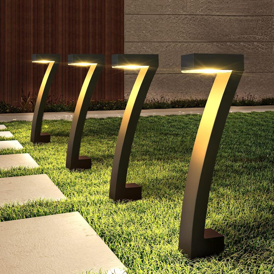 WdtPro Solar Outdoor Lights - 6 Pack Bright Waterproof, 12 Hrs Auto On/Off Garden Lights for Path, Yard, Driveway
