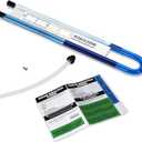 4 inch Radon Mitigation System Kit - 2 Speed Radon Fan 220/158CFM Ultra Quiet Inline Duct Fan with Rubber Couplers (4 inch x 3 inch) and Air Pressure Indicator