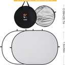 Kate Collapsible Pop-Up Backdrop for Self-Tape Auditions, Professional Headshots, Video Conferencing & Live Streaming - Portable Photography Background (5'x6.5' / 1.5x2m, White/Gray)