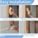 19.7 Feet Weather Stripping Door Frame Seal,Adhesive Exterior Weather Stripping for Door Gap Filler,Silicone Door Insulation Weather Strip for Door Soundproofing Window Seal Strip (White)