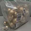 Christmas Ornaments for Xmas Trees,Champagne Shatterproof Christmas Ball Ornaments (32 pcs)