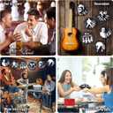 Valdivia Retro Vinyl Record Coasters with Player, 6 Pcs Music Coasters for Drinks, Bars, Cool Apartment Decor and Funny Housewarming Gifts New Home Presents for Music Lovers, Birthday Gifts for Men