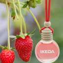 2 x Ikeda Car Air Freshener: Hanging Car Smell Air Freshener | 10ml Hanging Car Perfume | Long Lasting Fragrance | Strong Scents Diffuser for Auto Home (Strawberry)