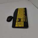 Wireless Keyboard and Mouse Combo - Large Print Ergonomic Keyboard with Wrist Rest, Phone Holder, Sleep Mode, Silent 2.4GHz Keyboard Mouse Set for Computer, Laptop, PC, Mac, Windows - Trueque, Yellow (1 PACK)