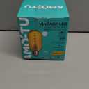 AMDTU Edison Bulbs 60W Equivalent Dimmable, Spiral Ultra-Thin Filament E26 LED Bulbs 7W, 700 Lumen, Warm Yellow 2200K, T45 Amber Glass Tubular Light Bulbs for Lamps, 4 Pack