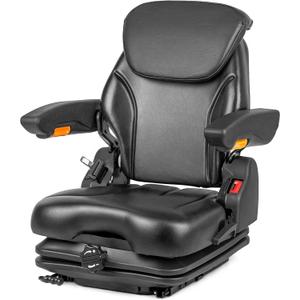 SEATIN Universal Suspension Tractor Seat,Zero Turn Mower Seat With Adjustable Angle Back, Armrests,Micro Switch And Seatbelt, Heavy Duty Seat For Skid Steer Excavator Harvester Telehandler