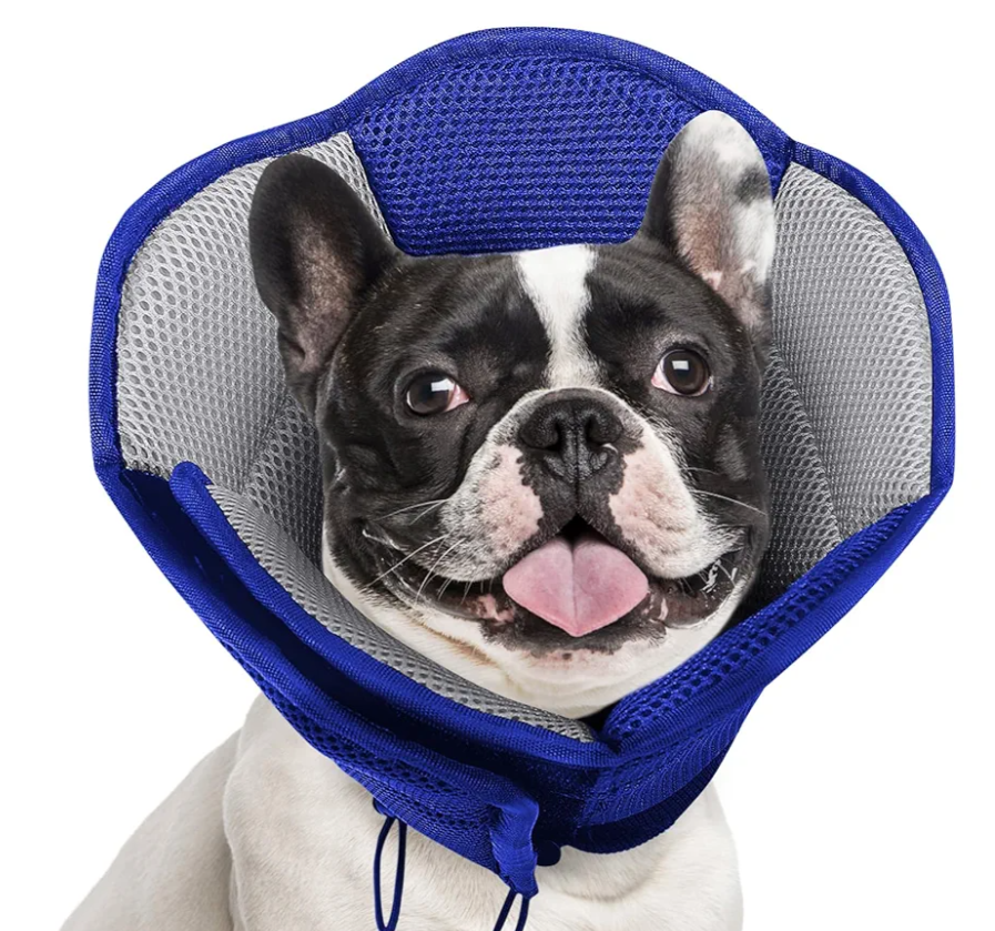AOFITEE Dog Cone- Adjustable Medium Cone for Dogs After Surgery, Breathable Soft Cone Dog Collar to Prevent Licking Wounds, Pet Elizabethan Collar for Medium Dogs, Blue M