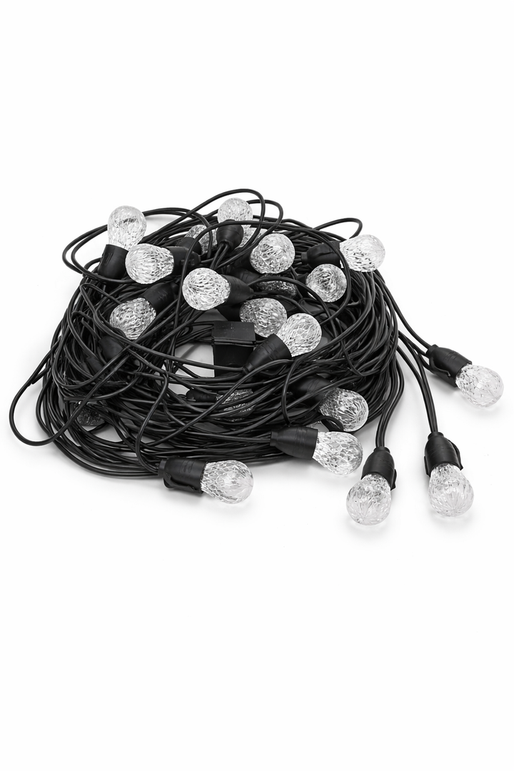 Outdoor String Lights Extension Cord with 24 LEDs Bulbs