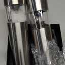 Electric Salt and Pepper Grinder Set - Battery Operated Stainless Steel Mill with Light (2 Mills) - Automatic One Handed Operation - Electronic Adjustable Shakers - Ceramic Grinders