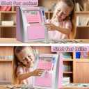 Fishboy Talking Pink ATM Piggy Bank for Kids with Dual Debit Cards, Power-Off Memory, Auto-Opening Drawer for Real Money for Girls, Onekey Shutdown, Bill Feeder, Coin Recognition, Balance Calculator