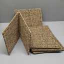 35 Inch Rattan Christmas Tree Collar Star Shape, Large Woven Basket Tree Skirt Base Cover for Holiday Rustic Farmhouse Home Decorations, Natural Seagrass Look Xmas Collar for 6-7.5 ft Trees