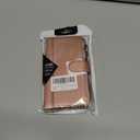 for iPhone 13 Phone Case Wallet,Flip PU Leather Zipper Pocket Credit Card Holder Wrist Strap Men Women Protective Cover (Rose Gold)