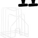 Cutting Board Holder Pot Lid Organizer W 2 Chip Bag Clips 304 Stainless Steel Pan Organizer Under Cabinet Inside Cabinet Pot Cover Cookie Sheet Bakeware Serving Tray Cooling Rack Stand Kitchen White