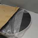 Round Ottoman Table Tray Round-24 - Rustic Wooden Serving Tray for Farmhouse Decorative Oversized Coffee Table Trays Living Room Kitchen Counter Breakfast Black