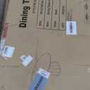 Lirago Modern Black Solid Wood 67 in. Pedestal Dining Table Seats 6