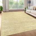 GarveeHome 9x12 Area Rugs for Living Room Washable Solid Large Bedroom Rugs, Tan, 9' x 12' (Rectangular)