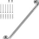 32 Inch Shower Grab Bar 1.25" Dia,Brushed Nickel Anti Slip Bathroom Grab Bar, 304 Stainless Steel Knurled Handicap Grab Bars, Safety Support Handrail, Bath Shower Handle for Elderly Injury Senior