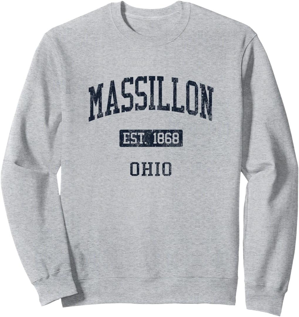 Massillon OH JN4 Vintage Athletic Blue Design Sweatshirt, 2XL