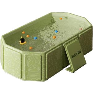 Foldable Baby Bathtub, Collapsible tub for Kids, Small Bathtub for Bathing, Portable Bathtubs for SPA Tub, Easy Storage for Small Spaces, Effortless Folding Bathtubs (Green)