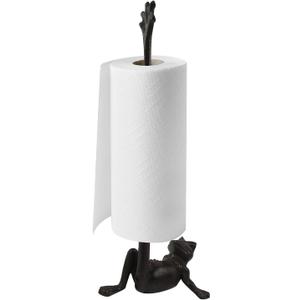 16.54" Cast Iron Rustic Frog Toilet Paper Holders,Metal Toilet or Kitchen Paper Holder for Floor or Countertop