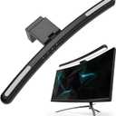 Curved Monitor Light Bar for 24-27 Inch Curved Screens Light Bar with 7 RGB, Stepless Dimming 3 Color Temperatures USB Powered Gaming Computer Light