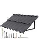 Jasdego 52"x31" Fixed Aluminum Door Awning, Triangle Frame Window Awning | Rustproof Aluminum Frame, Waterproof UV-Resistant Aluminum Awning Protects Front Doors from Sun & Rain