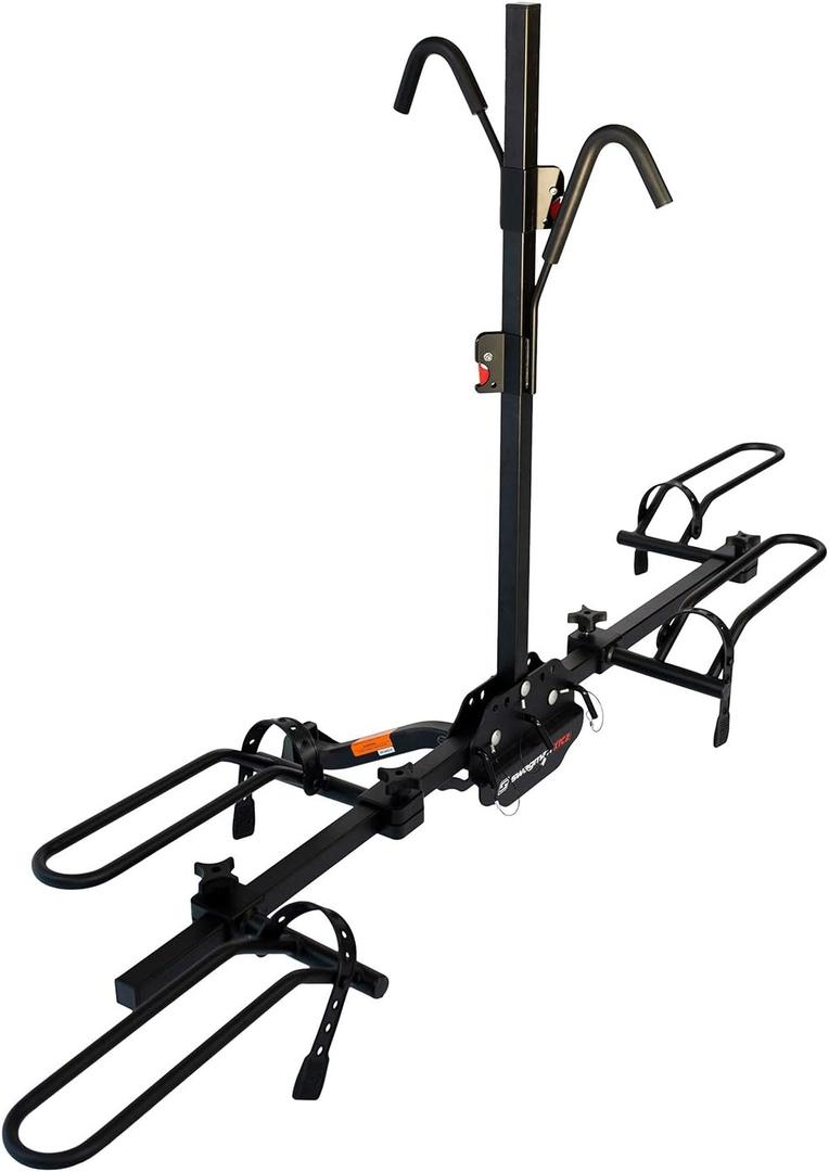 Swagman XTC2 Hitch Mount Bike Rack – Platform Carrier for 2 Bikes, Ratcheting Hook System, Compact Clam-Shell Folding Design