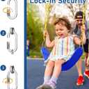 Heavy Duty Swing Seat, 66" Rust-Resistant Chains with 30" PPC-Coated Section, Swing Set Accessories Replacement with Quick Links, Kids Swings Supports 330 lbs for Outdoor Playground, Blue