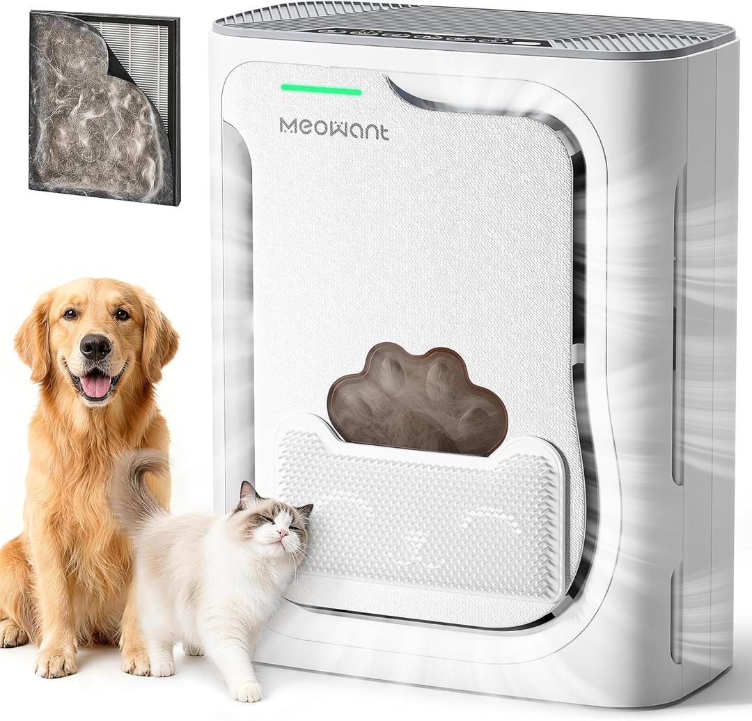 Meowant Air Purifiers for Home Pets, U-Shaped Air Inlet Pet Air Purifier for Home Large Room 2200Ft², H13 HEPA Filter, Washable Pre-Filter, PM2.5 Air Quality Monitor, Air Cleaner for Pet Hair Dander